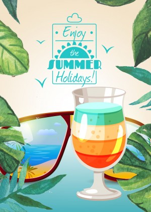 Enjoy The Summer Holiday with Rainbow Cocktail